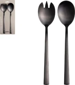 CasaLupo Saladebestek Zwart - 2 Stuks -Tafelwaren Verkoop 1056x1200