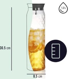 Waterkaraf 1.2L - Schenkkan Uit Glas - Waterkan Met Filter En Deksel -Tafelwaren Verkoop 1077x1200 3