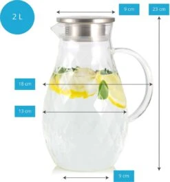 JCPKitchen Waterkan Met Filter - 2L - Glas -Tafelwaren Verkoop 1118x1200 3