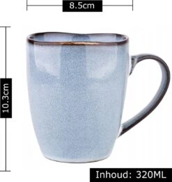 Koffiekopjes - Cappuccino Kop - Theemok - Koffiebeker - Blauw - 320ml - Set Van 6 -Tafelwaren Verkoop 1131x1200 1