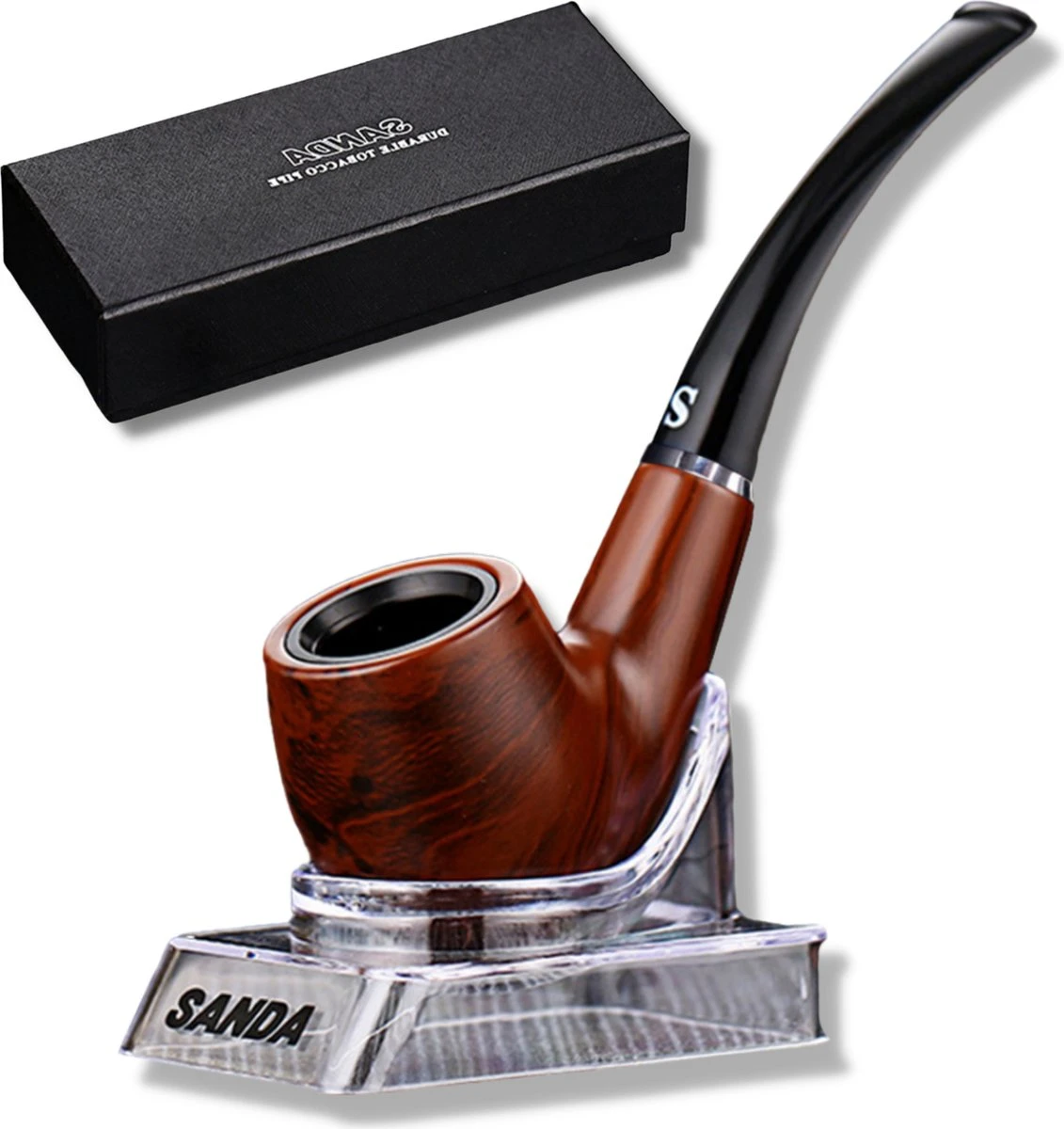 Merkloos Luxe Tabakspijp Set – Ebbenhout – Handgemaakt – Rookpijp – Pijp Roken – Rookpijp Tabak – Tabakspijp Starter Set - Tabakspijp 1 Merkloos Luxe Tabakspijp Set – Ebbenhout – Handgemaakt – Rookpijp – Pijp Roken – Rookpijp Tabak – Tabakspijp Starter Set - Tabakspijp