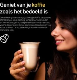 VDN Dubbelwandige Koffieglazen Theeglazen - 300 ML Mokken - Set Van 6 Handgeblazen Cappuccino Latte Macchiato Glazen Dubbelwandig -Tafelwaren Verkoop 1161x1200 4