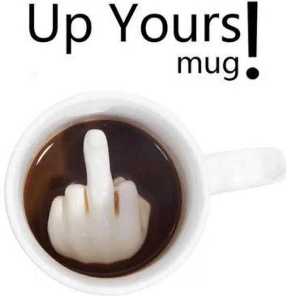 Merkloos Middelvinger Koffiemok - Grappig - Creatief - Perfect Cadeau - Humor - Thee - Melk - Keramiek 1 Merkloos Middelvinger Koffiemok - Grappig - Creatief - Perfect Cadeau - Humor - Thee - Melk - Keramiek