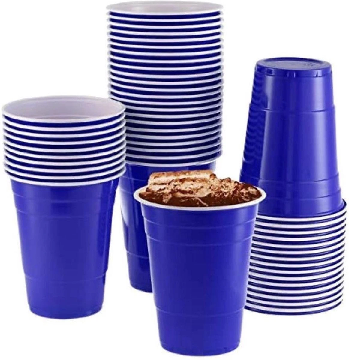 Merkloos Blue Cups - 50stuk(s) - 475ml - Party Cups - Beerpong - Drankspel - Beerpong Bekers - Plastic Bekers 1 Merkloos Blue Cups - 50stuk(s) - 475ml - Party Cups - Beerpong - Drankspel - Beerpong Bekers - Plastic Bekers