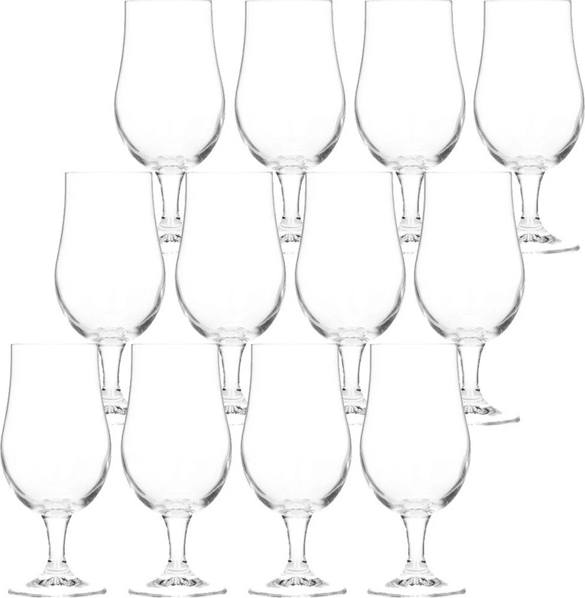 Merkloos 12x Bierglazen Op Voet 370 Ml - Speciaalbier Glazen Van 18 Cm 1 Merkloos 12x Bierglazen Op Voet 370 Ml - Speciaalbier Glazen Van 18 Cm