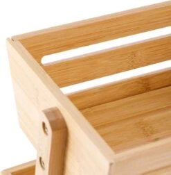 Merkloos Decopatent® 2 Laags Dubbele Fruitschaal - Bamboe Hout - Staande Fruitmand Etagere - Afm: 32 X 19.5 X 23 Cm. -Tafelwaren Verkoop 1175x1200 3