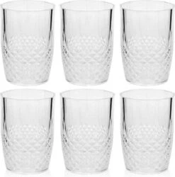 Waterglazen Van Kunststof/Plastic Handig Voor In De Tuin (6 Stuks)