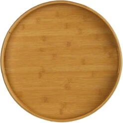 Merkloos Bamboe Dienblad Rond Met Handvatten Diameter 40 Cm -Tafelwaren Verkoop 1198x1200 18