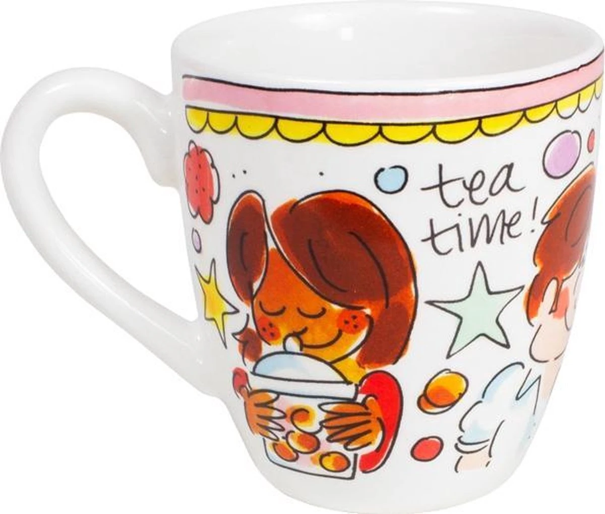 Blond Amsterdam Even Bijkletsen Mini Mok - Roze Rand 4 Blond Amsterdam Even Bijkletsen Mini Mok - Roze Rand - Afbeelding 4