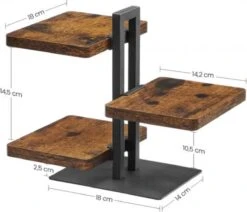 ACAZA Serveertoren Uit 3 Planken, Serveerset, Vintage Bruin -Tafelwaren Verkoop 1200x1030 5