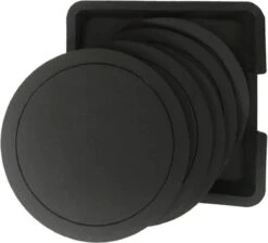 Merkloos Luxe Onderzetters - Siliconen Onderzetters - 6 Stuks - Anti Slip - Zwart - Handig Opbergbakje Inbegrepen - Voor Glazen - Stevig - Hittebestendig - Rond Design - Makkelijk Te Reinigen - Duurzaam