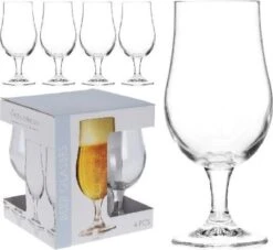 Merkloos Bierglas - 37cl - Set 4 Stuks -Tafelwaren Verkoop 1200x1104 2