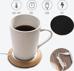 Merkloos Cup Warmer Met USB Aansluiting - Geschikt Voor Bekers En Glazen - Mok Warmer - Houd Uw Drinken Ca. 70℃ - Verwarmende Onderzetter - Thuiswerken – Relatiegeschenk - Kopjeswarmer - Mug Warmer - Onderzetter – Koffie Warmer – Thee Warmer – -Tafelwaren Verkoop 1200x1154 4