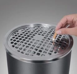 Merkloos Decopatent® Staande Asbak Met RVS Afvalbak - Asbak Voor Buiten - Vloerasbak - Buitenasbak Groot - Rookpaal - Asbakken - 25x25x60 -Tafelwaren Verkoop 1200x1156 9