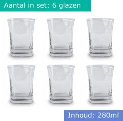 Luxe Drinkglazen - Waterglazen - Waterglas - Limonadeglazen - Sapglazen - 280 ML - Set Van 6 -Tafelwaren Verkoop 1200x1176 4