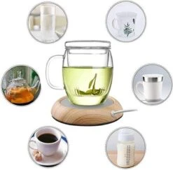 Merkloos Cup Warmer Met USB Aansluiting - Geschikt Voor Bekers En Glazen - Mok Warmer - Houd Uw Drinken Ca. 70℃ - Verwarmende Onderzetter - Thuiswerken – Relatiegeschenk - Kopjeswarmer - Mug Warmer - Onderzetter – Koffie Warmer – Thee Warmer – -Tafelwaren Verkoop 1200x1179 8