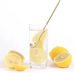 House Of Husk® Lange Theelepels Set - Latte Macchiato Lepels - Koffielepels - Theelepeltjes - RVS - 17cm - 6 Stuks - Goud -Tafelwaren Verkoop 1200x1184