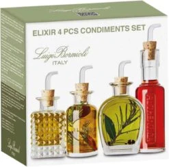 Luigi Bormioli Olie/azijnset Elixir 12.5 Cl - 4-delig -Tafelwaren Verkoop 1200x1185 5