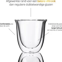 Dubbelwandige ESPRESSO Glazen Van Borosilicaat - Warme En Koude Dranken Kopjes - 70 ML - Set Van 6 -Tafelwaren Verkoop 1200x1195 14