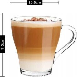 Koffieglas - Theeglazen – Cappuccino Glazen - Latte Macchiato Glazen - 270ML - Set Van 6 12 Koffieglas - Theeglazen – Cappuccino Glazen - Latte Macchiato Glazen - 270ML - Set Van 6 -Tafelwaren Verkoop 1200x1196 6