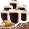 Luxe Dubbelwandige Koffieglazen - Latte Macchiato Glazen - Cappuccino Glazen - 300 ML - Set Van 6