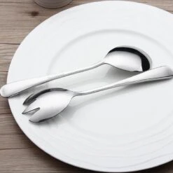 Alheco Klein Slabestek - Voor 2/3 Persoons Saladekommen - 2-delig Saladebestek - Zilver -Tafelwaren Verkoop 1200x1200 1