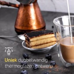 VDN Dubbelwandige Koffieglazen Theeglazen - 300 ML Mokken - Set Van 6 Handgeblazen Cappuccino Latte Macchiato Glazen Dubbelwandig -Tafelwaren Verkoop 1200x1200 1093