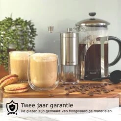 Luxe Dubbelwandige Koffieglazen - Cappuccino Glazen - Dubbelwandige Theeglazen - 350 ML - 4 Stuks -Tafelwaren Verkoop 1200x1200 1108