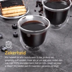 Dubbelwandige Theeglazen Koffieglazen - Cappuccino Glazen - Warme En Koude Dranken Mokken Dubbelwandig - 250 ML - Set Van 2 - VDN -Tafelwaren Verkoop 1200x1200 1125