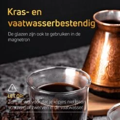 Dubbelwandige Theeglazen Koffieglazen - Cappuccino Glazen - Warme En Koude Dranken Mokken Dubbelwandig - 250 ML - Set Van 2 - VDN -Tafelwaren Verkoop 1200x1200 1126