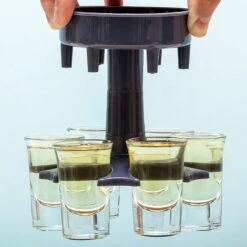 Out Of The Blue Shotglas Dispenser - Bartools - Met 6 Shotglazen - Kado -Tafelwaren Verkoop 1200x1200 1184