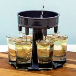 Out Of The Blue Shotglas Dispenser - Bartools - Met 6 Shotglazen - Kado -Tafelwaren Verkoop 1200x1200 1186