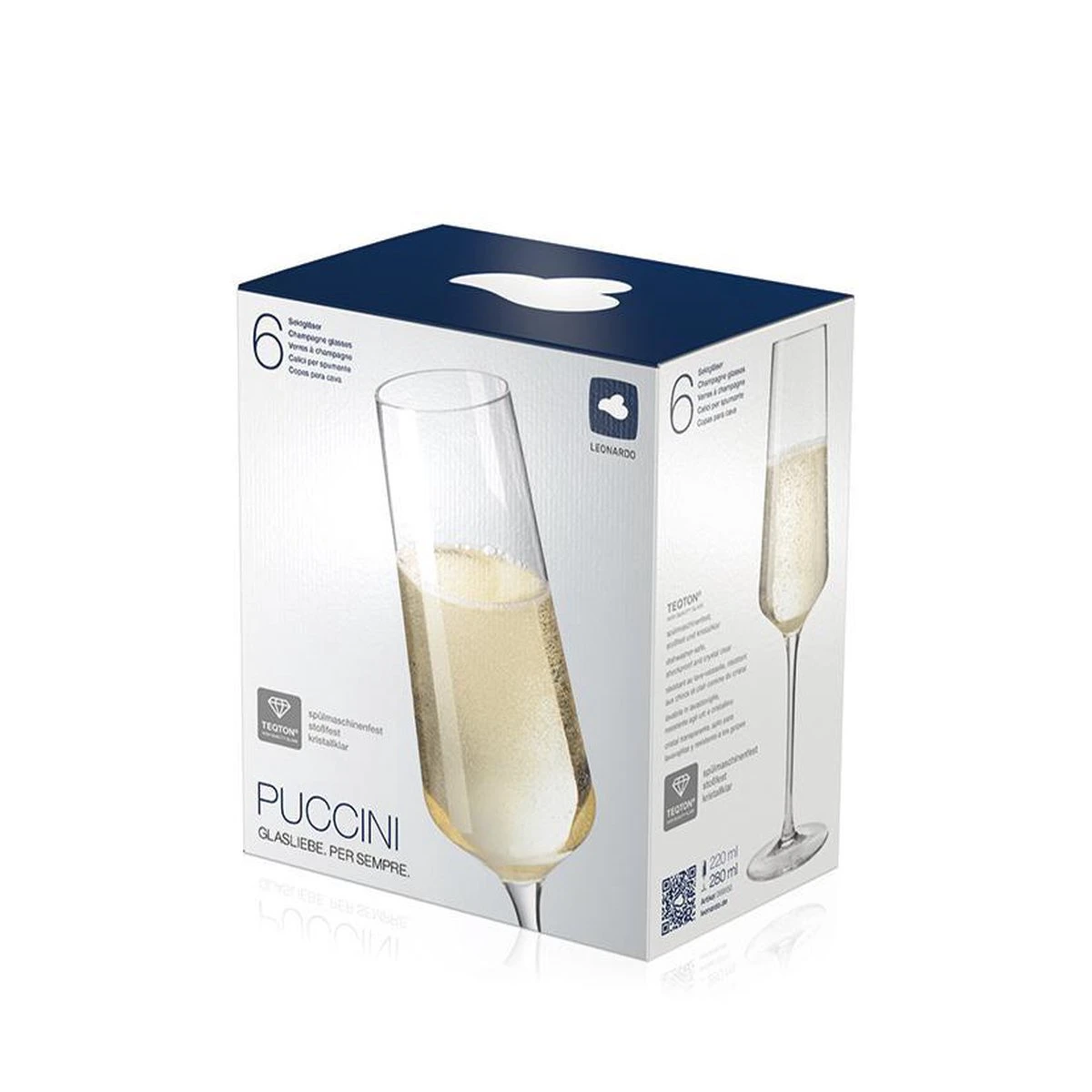 Leonardo Puccini Champagneglas - 280 Ml - 6 Stuks 8 Leonardo Puccini Champagneglas - 280 Ml - 6 Stuks - Afbeelding 8