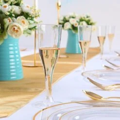 Champagneglazen - 30 Stuk(s) - 135ml - Chique - Plastic - Glazen - Transparant - Kunststof - Kerst Servies -Tafelwaren Verkoop 1200x1200 1211