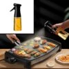Merkloos Decopatent® Olijfolie Sprayer - Oliefles Met Verstuiver - Afvallen - Voor Gezond Bakken En Koken - Kook Bakspray - 210ML - Zwart