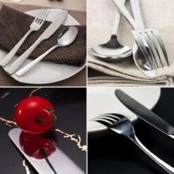 Deleca 12 Persoons Bestekset (72-delig) - Lepels, Messen, Vorken & Steakmessen - Vaatwasserbestendig - Zilver / RVS -Tafelwaren Verkoop 1200x1200 14