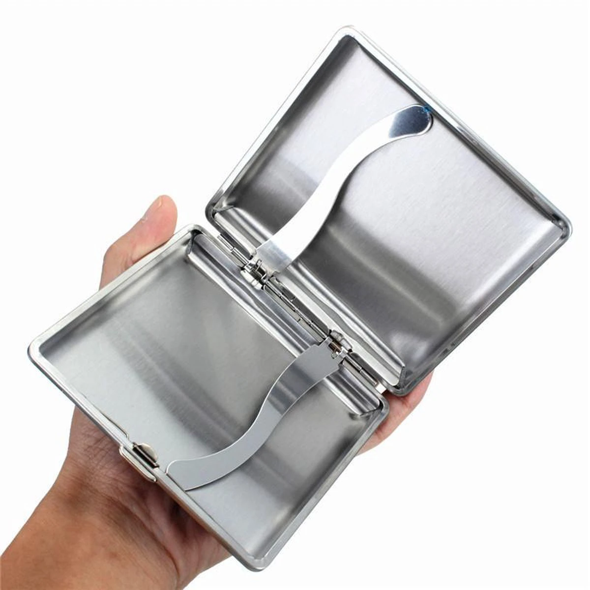 Merkloos Luxe Sigarettenhouder - Hoge Kwaliteit - Zwart - 20 Sigaretten - Sigaretten Doosje 3 Merkloos Luxe Sigarettenhouder - Hoge Kwaliteit - Zwart - 20 Sigaretten - Sigaretten Doosje - Afbeelding 3