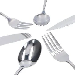 Deleca 12 Persoons Bestekset (72-delig) - Lepels, Messen, Vorken & Steakmessen - Vaatwasserbestendig - Zilver / RVS -Tafelwaren Verkoop 1200x1200 17