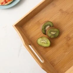 Merkloos Decopatent® Dienblad Rechthoek - Groot Dienblad Met Handvaten - Bamboe Houten Dienblad - Afm 50 X 30 X 6 Cm. -Tafelwaren Verkoop 1200x1200 1866