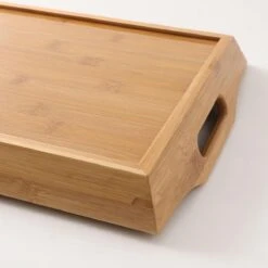 Merkloos Decopatent® Dienblad Rechthoek - Groot Dienblad Met Handvaten - Bamboe Houten Dienblad - Afm 50 X 30 X 6 Cm. -Tafelwaren Verkoop 1200x1200 1867