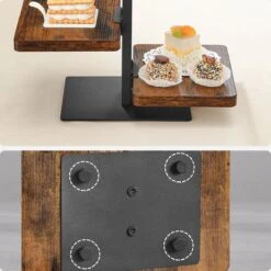 ACAZA Serveertoren Uit 3 Planken, Serveerset, Vintage Bruin -Tafelwaren Verkoop 1200x1200 2017