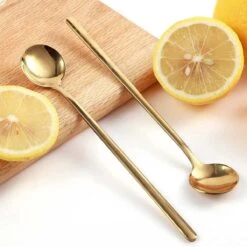 House Of Husk® Lange Theelepels Set - Latte Macchiato Lepels - Koffielepels - Theelepeltjes - RVS - 17cm - 6 Stuks - Goud -Tafelwaren Verkoop 1200x1200 222