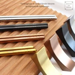 House Of Husk Chopsticks Set - Koreaanse Eetstokjes - Vaatwasserbestendig - RVS - 5 Paar - Rose Goud -Tafelwaren Verkoop 1200x1200 271