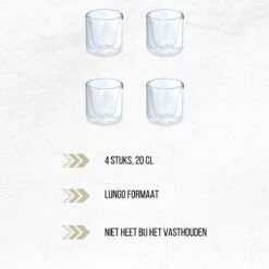 Orange85 Dubbelwandige Koffieglazen - 200 Ml - 4 Stuks - Koffie - Thee - Glas 6 Orange85 Dubbelwandige Koffieglazen - 200 Ml - 4 Stuks - Koffie - Thee - Glas -Tafelwaren Verkoop 1200x1200 507