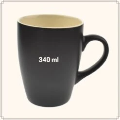 OTIX Koffiekopjes - Met Oor - Set Van 6 - Theekoppen - 340ml - Zwart - Keramiek -Tafelwaren Verkoop 1200x1200 520