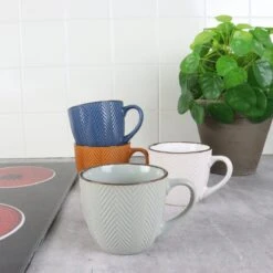 OTIX Koffiekopjes - Met Oor - Set Van 4 - Verschillende Kleuren - Aardewerk - 250 Ml -Tafelwaren Verkoop 1200x1200 527