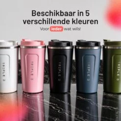 Triple J® Koffiebeker To Go - Thermosbeker - BPA & Lekvrij - 510ml - Groen -Tafelwaren Verkoop 1200x1200 609