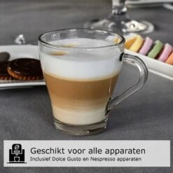 Koffieglas - Theeglazen – Cappuccino Glazen - Latte Macchiato Glazen - 270ML - Set Van 6 14 Koffieglas - Theeglazen – Cappuccino Glazen - Latte Macchiato Glazen - 270ML - Set Van 6 -Tafelwaren Verkoop 1200x1200 758