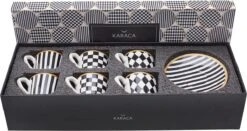Karaca Chekers Set Van 6 Koffiekopjes 80 Ml -Tafelwaren Verkoop 1200x637 1