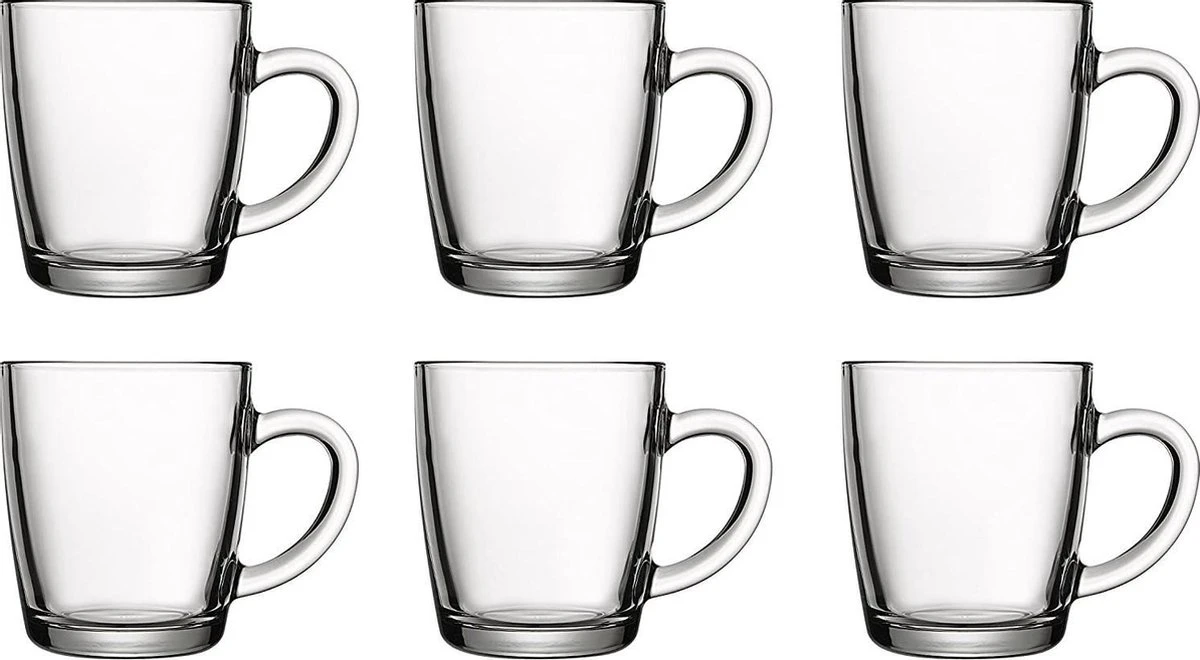 Pasabahce 55531 - Drinkglazen, Theeglas Met Handvat "Basic", Set Van 6 2 Pasabahce 55531 - Drinkglazen, Theeglas Met Handvat "Basic", Set Van 6 - Afbeelding 2